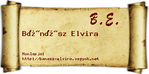 Bánász Elvira névjegykártya